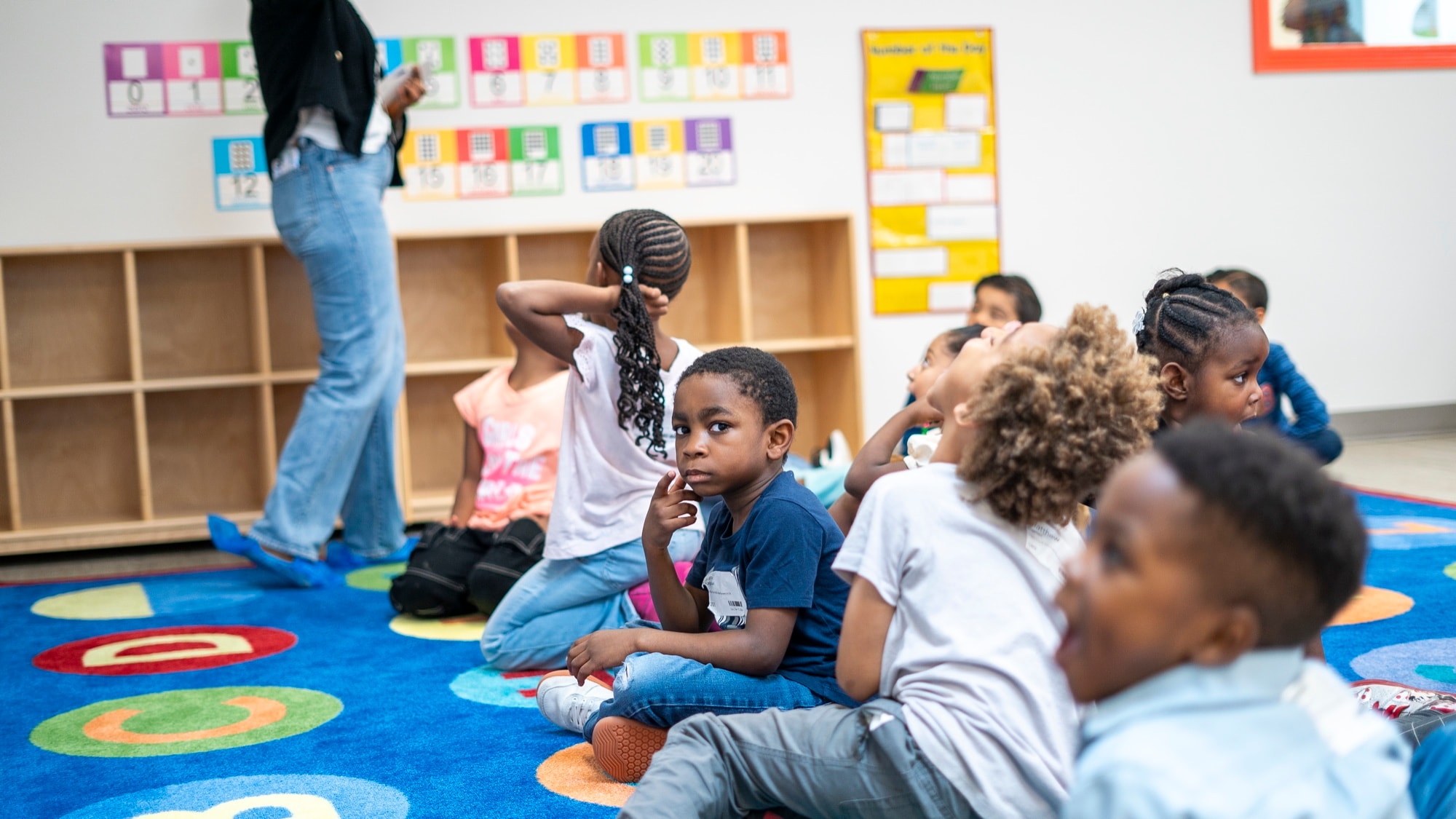 Circle time with teachers and children at RIG Kidz